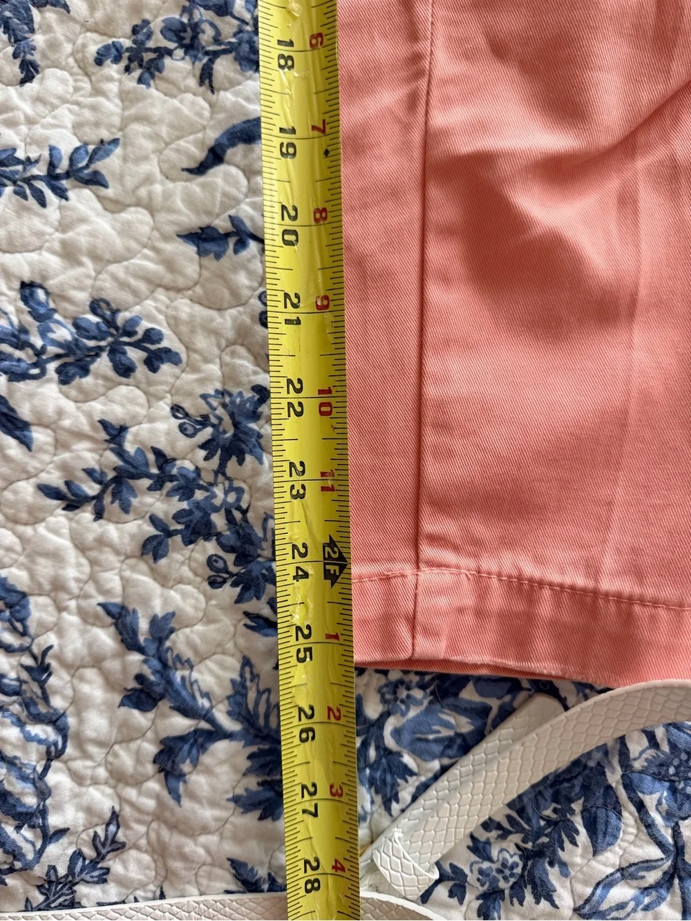 J. Crew Coral Pink Cropped Chino Pants